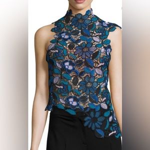 Sexy Self-Portrait Asymmetrical Lace Top